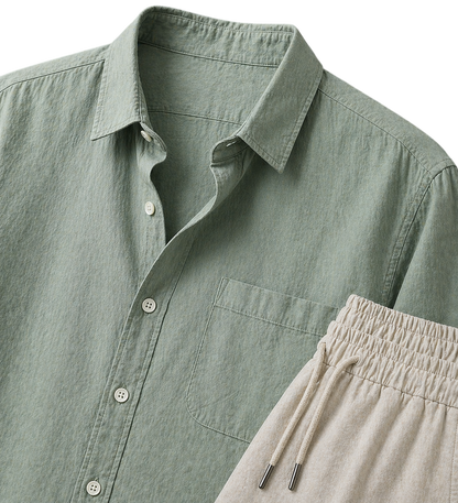 Pura Moss & Stone Linen set