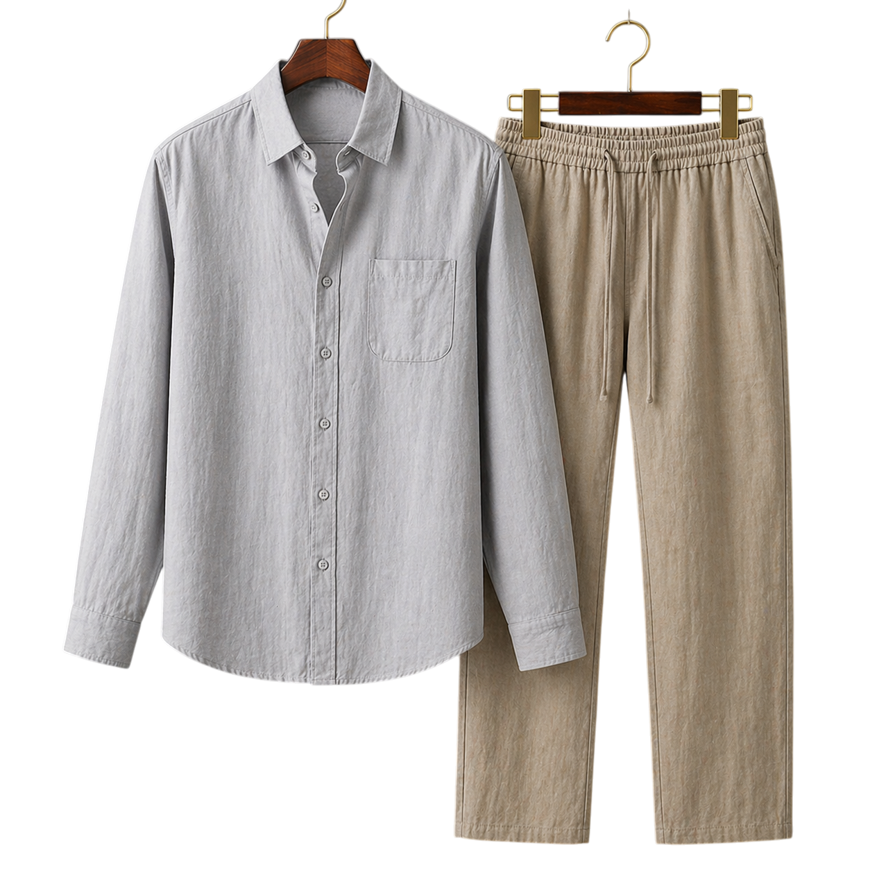 Pura Slate & Khaki Linen set