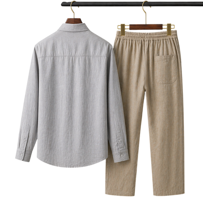 Pura Slate & Khaki Linen set