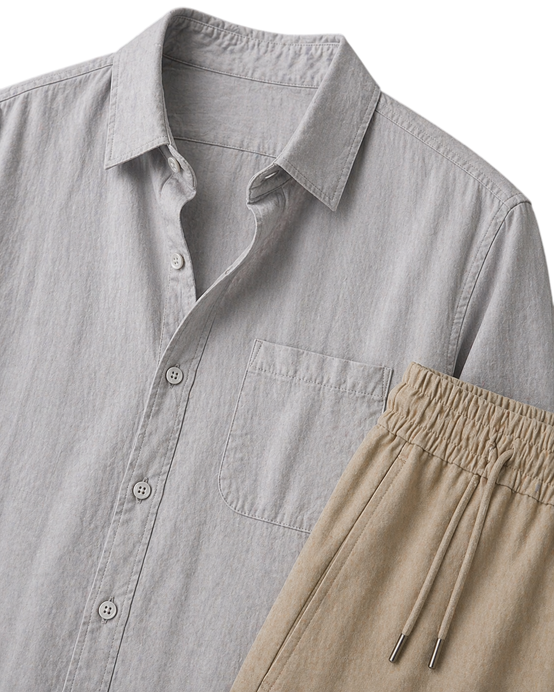 Pura Slate & Khaki Linen set